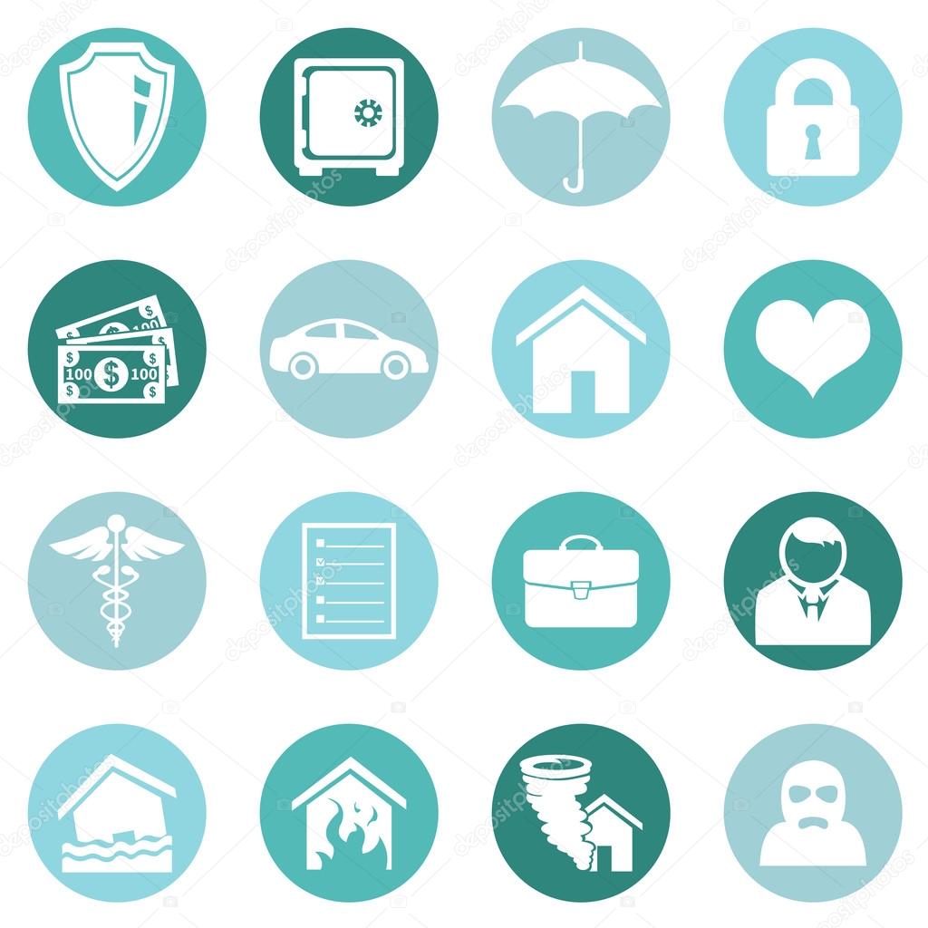 Vector Set of Insurance Icons