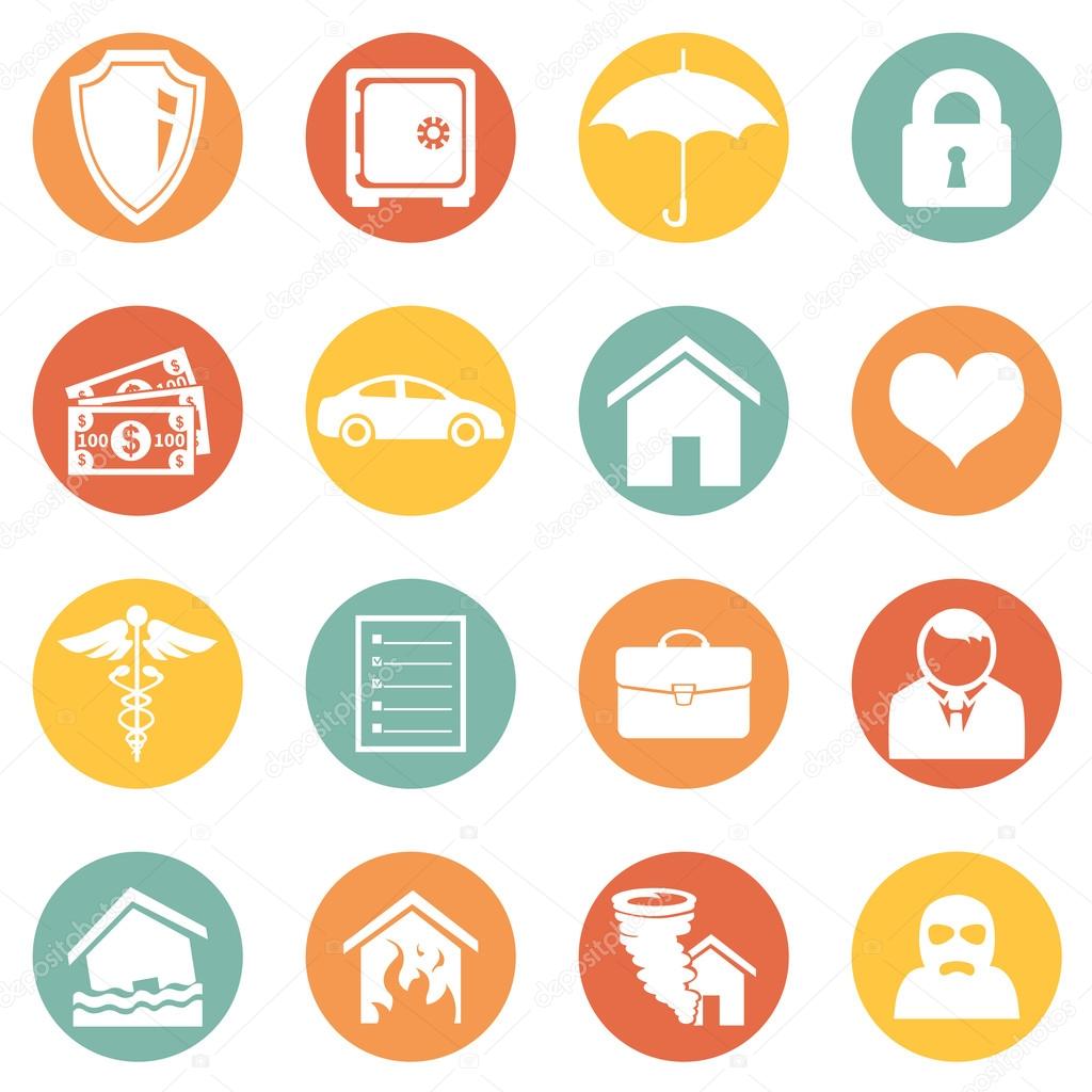 Vector Set of Insurance Icons
