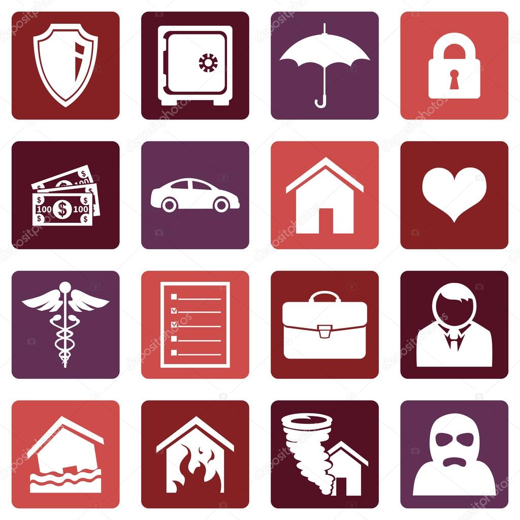Vector Set of Insurance Icons