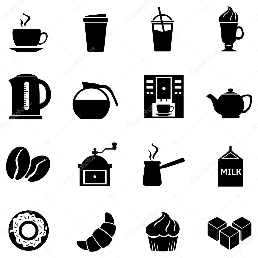 Coffee stuff icons, Stock vector