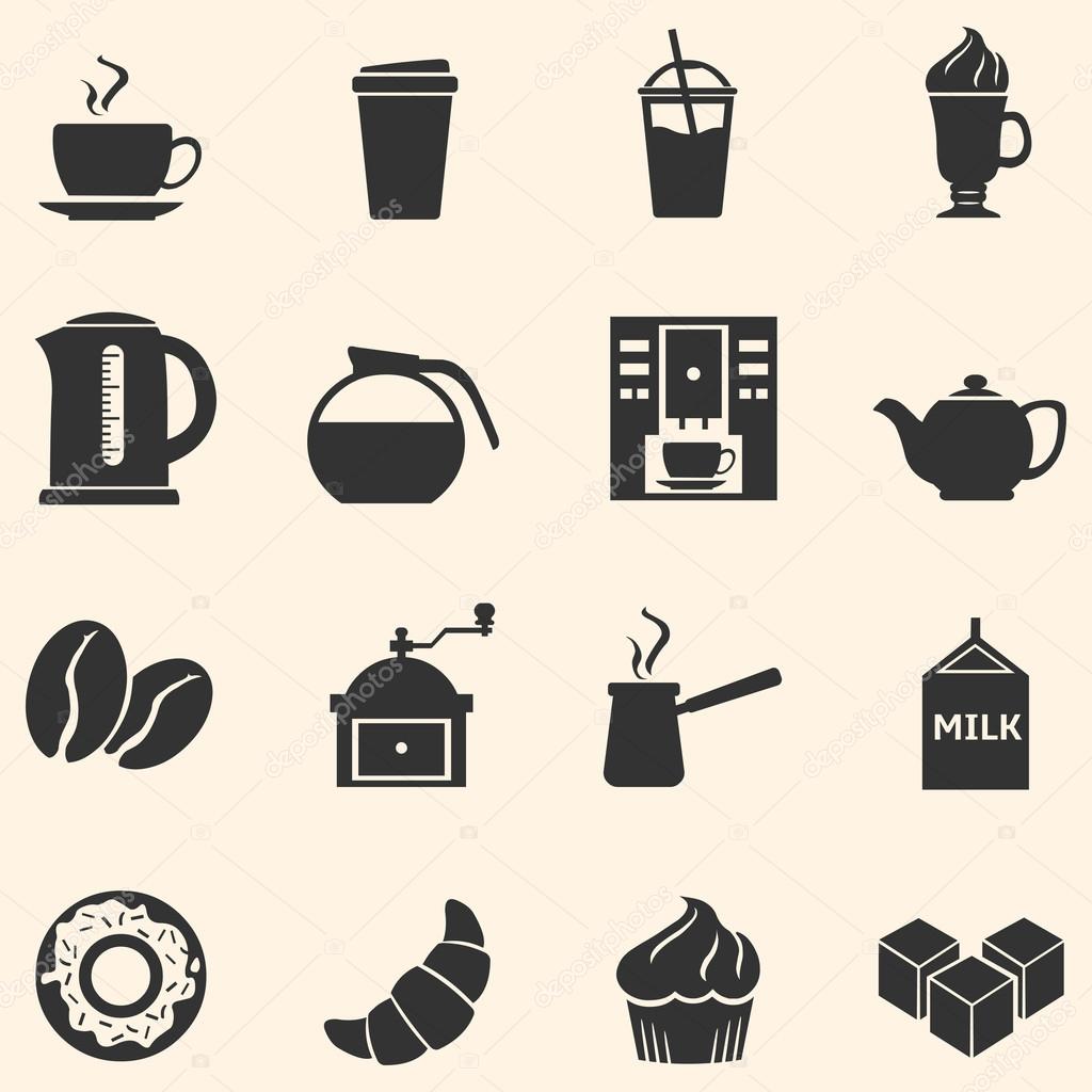 Vector Set of Coffee Shop Icons.
