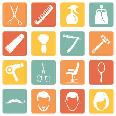 berber dükkanının ikonları