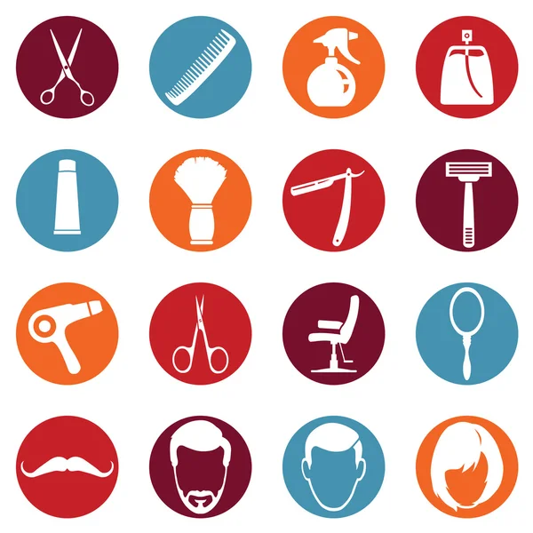 Barber Shop Icons — Stock Vector