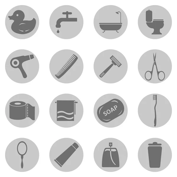 Ícones de banheiro e higiene . —  Vetores de Stock