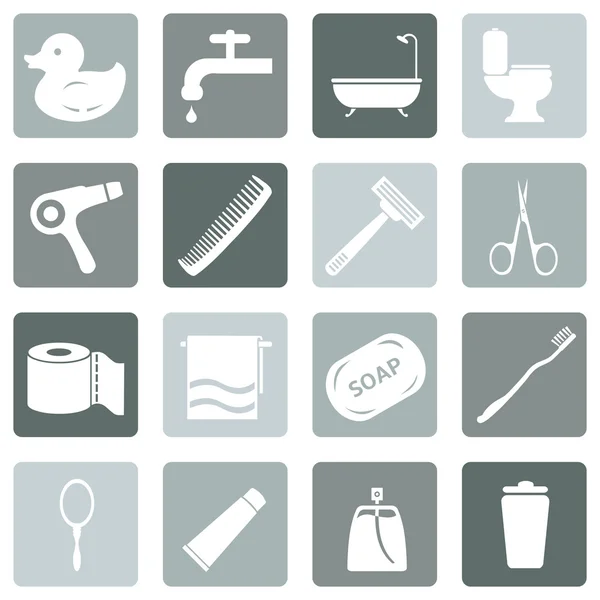 Iconos de Baño e Higiene . — Vector de stock