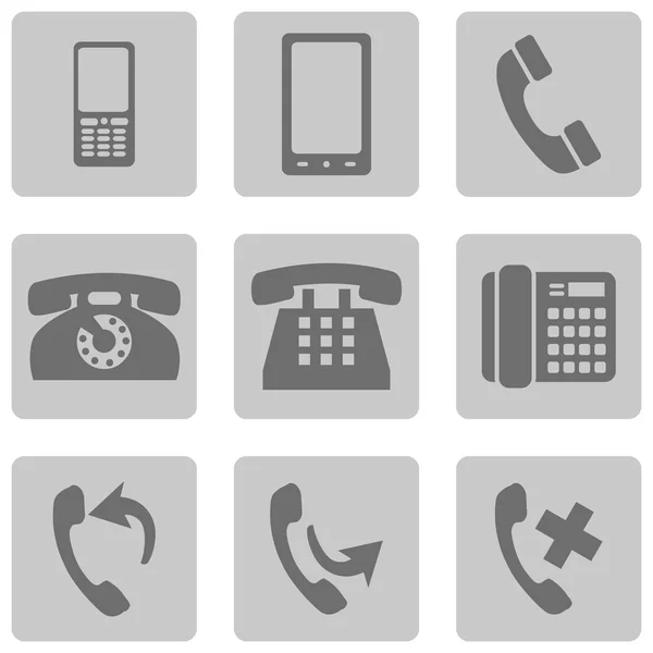 Набор телефонных иконок — стоковый вектор