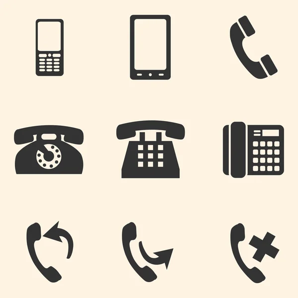 Set of Telephone Icons — Stock Vector