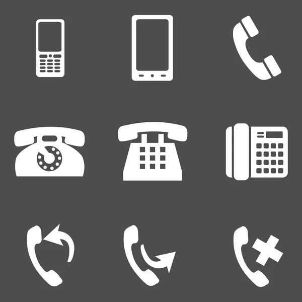 Набор телефонных иконок — стоковый вектор