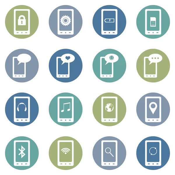 Set of  Mobile Icons — Stock Vector