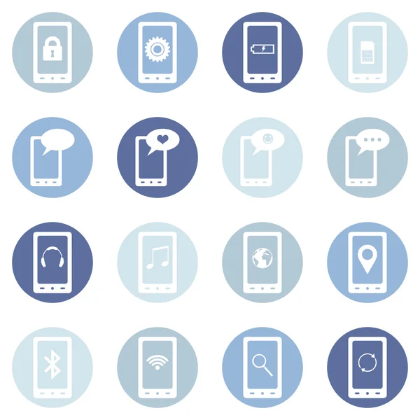 Zestaw ikon mobilnych — Wektor stockowy