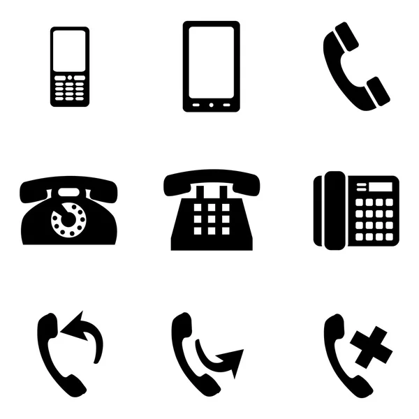 Set of Telephone Icons — Stock Vector