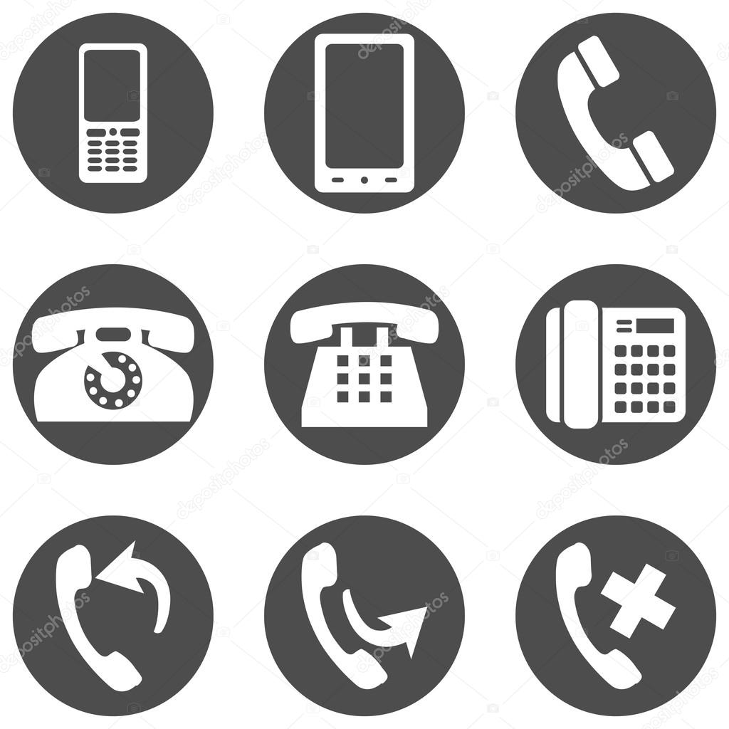 Set of Telephone Icons