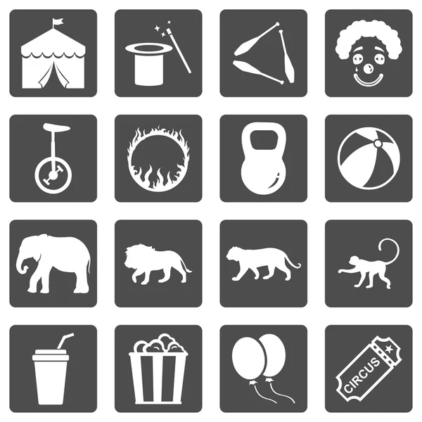 Conjunto de iconos del circo — Vector de stock