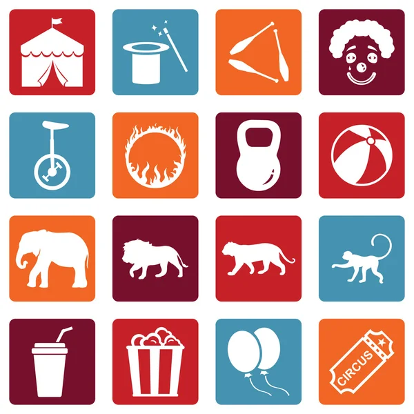 Set of Circus Icons — Stock Vector