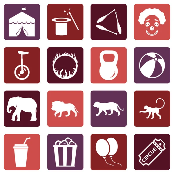 Conjunto de iconos del circo — Vector de stock