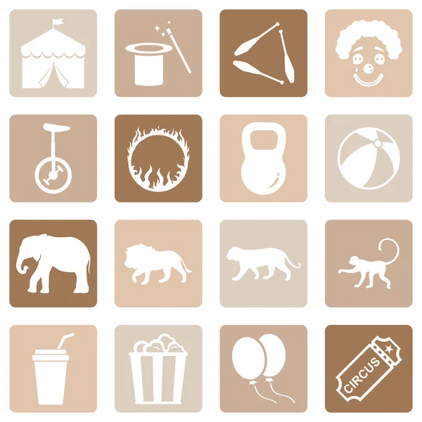 Set of Circus Icons — Stock Vector