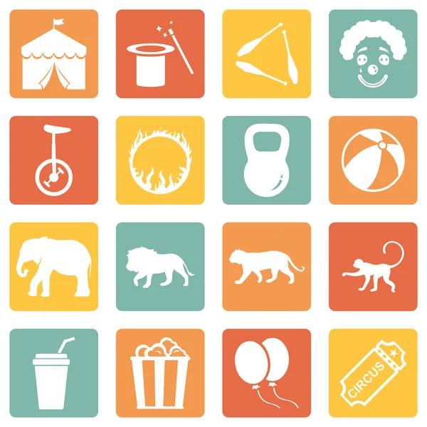 Set of Circus Icons — Stock Vector