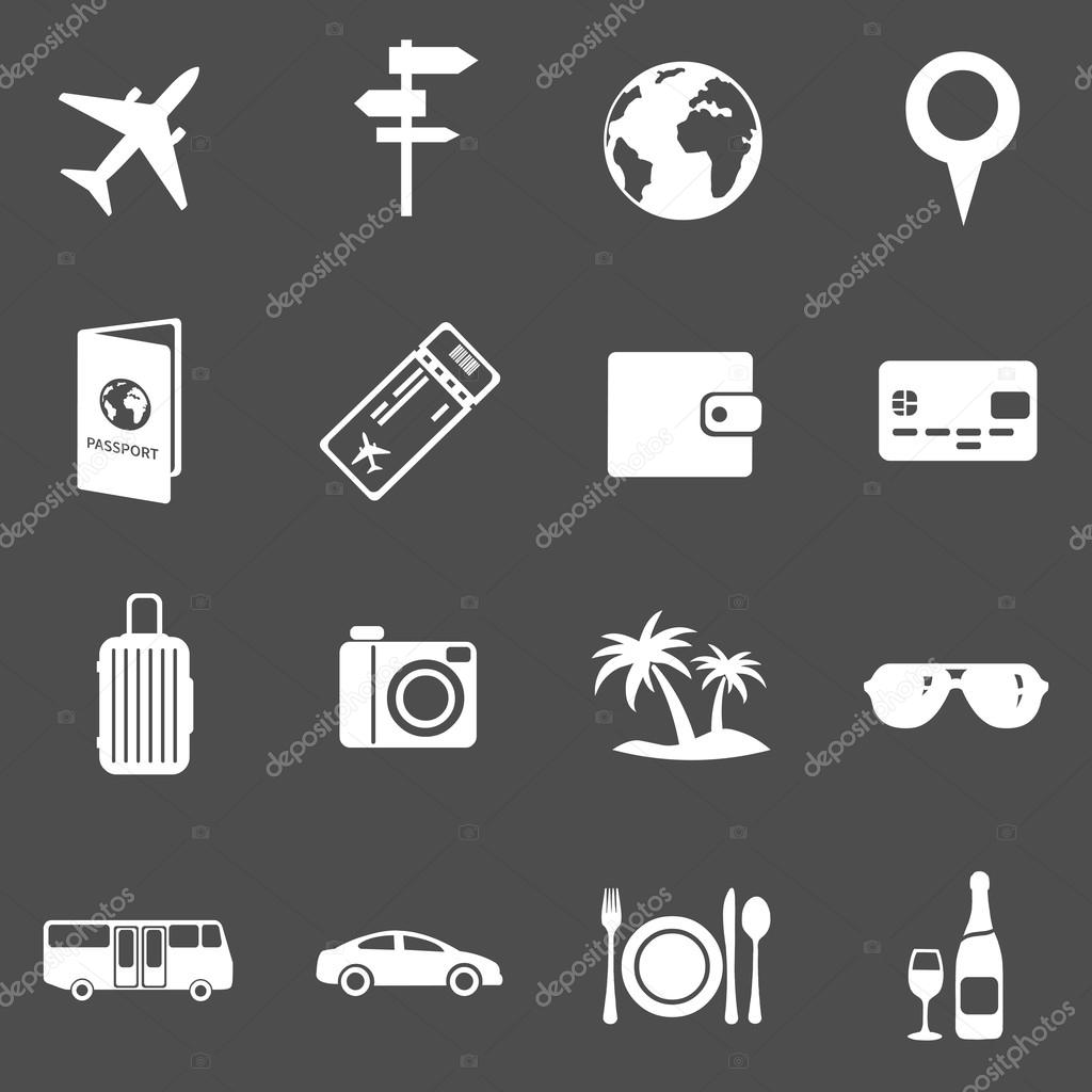 Vector Set of Travel and Vacation Icons.