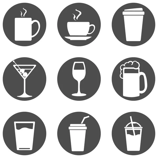 Conjunto de iconos de bebidas — Archivo Imágenes Vectoriales