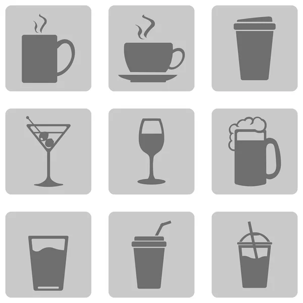 Conjunto de iconos de bebidas — Archivo Imágenes Vectoriales