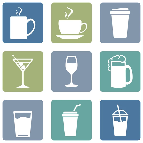 Set of Drinks Icons — Stock Vector