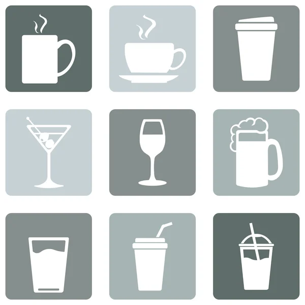 Set of Drinks Icons — Stock Vector