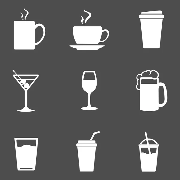 Conjunto de iconos de bebidas — Archivo Imágenes Vectoriales