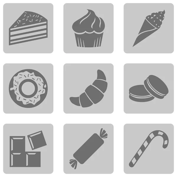 Ensemble d'icônes de dessert — Image vectorielle