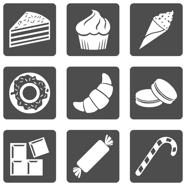 Set of Dessert Icons — Stock Vector