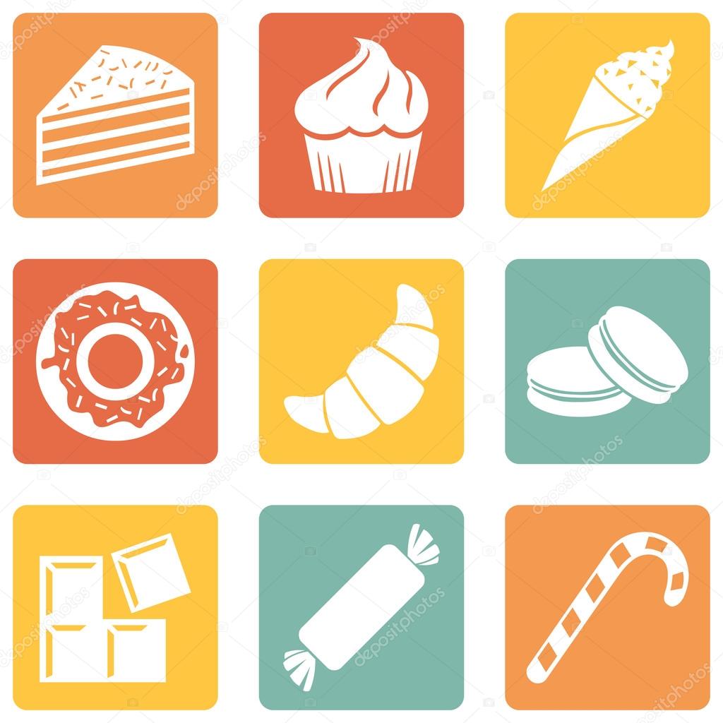 Set of Dessert Icons