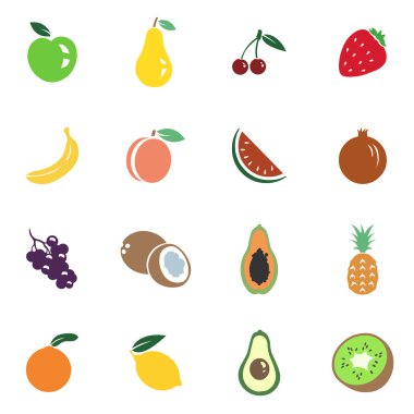 Meyve simgeleri kümesi