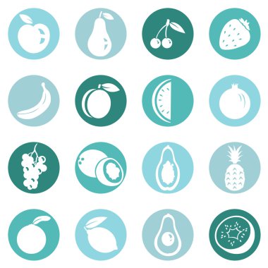 Meyve simgeleri kümesi