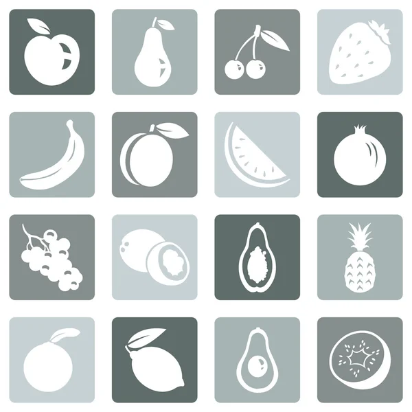 Set of Fruit Icons — Stock Vector