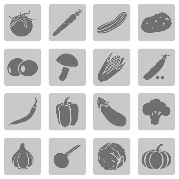 Conjunto de iconos de verduras — Vector de stock