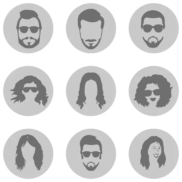 Ensemble d'icônes de coiffure — Image vectorielle