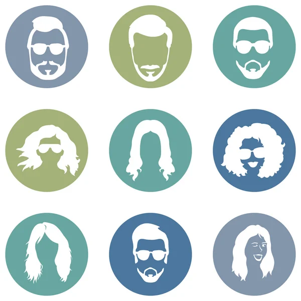 Set of Hairstyles Icons — Stock Vector