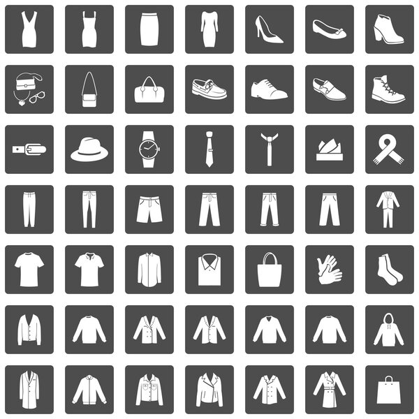 Set of 49 Clothes Icons