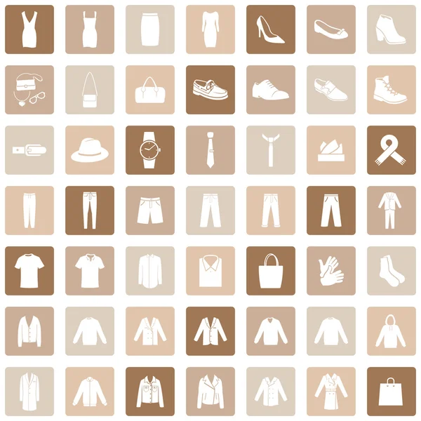 Set of 49 Clothes Icons — Stock Vector