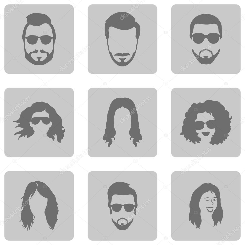Set of Hairstyles Icons
