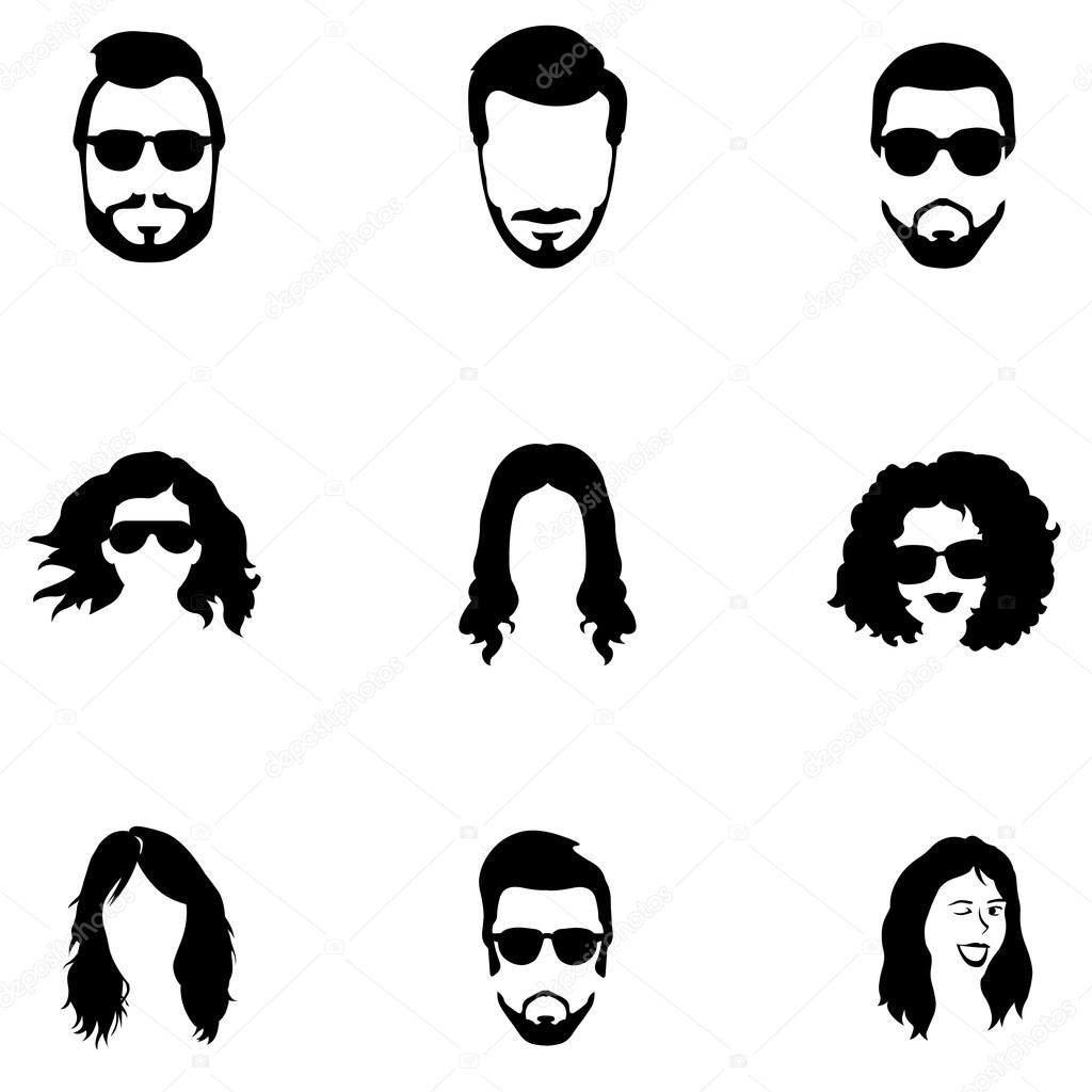 Set of Hairstyles Icons