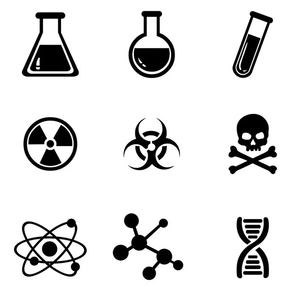 Ensemble d'icônes de chimie . — Image vectorielle