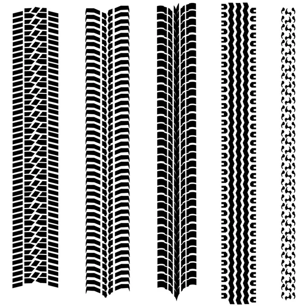 5 タイヤ トラックを設定します。 — ストックベクタ