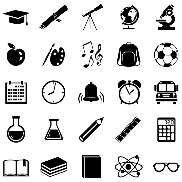 Set of 25  School Icons. Stock Vector