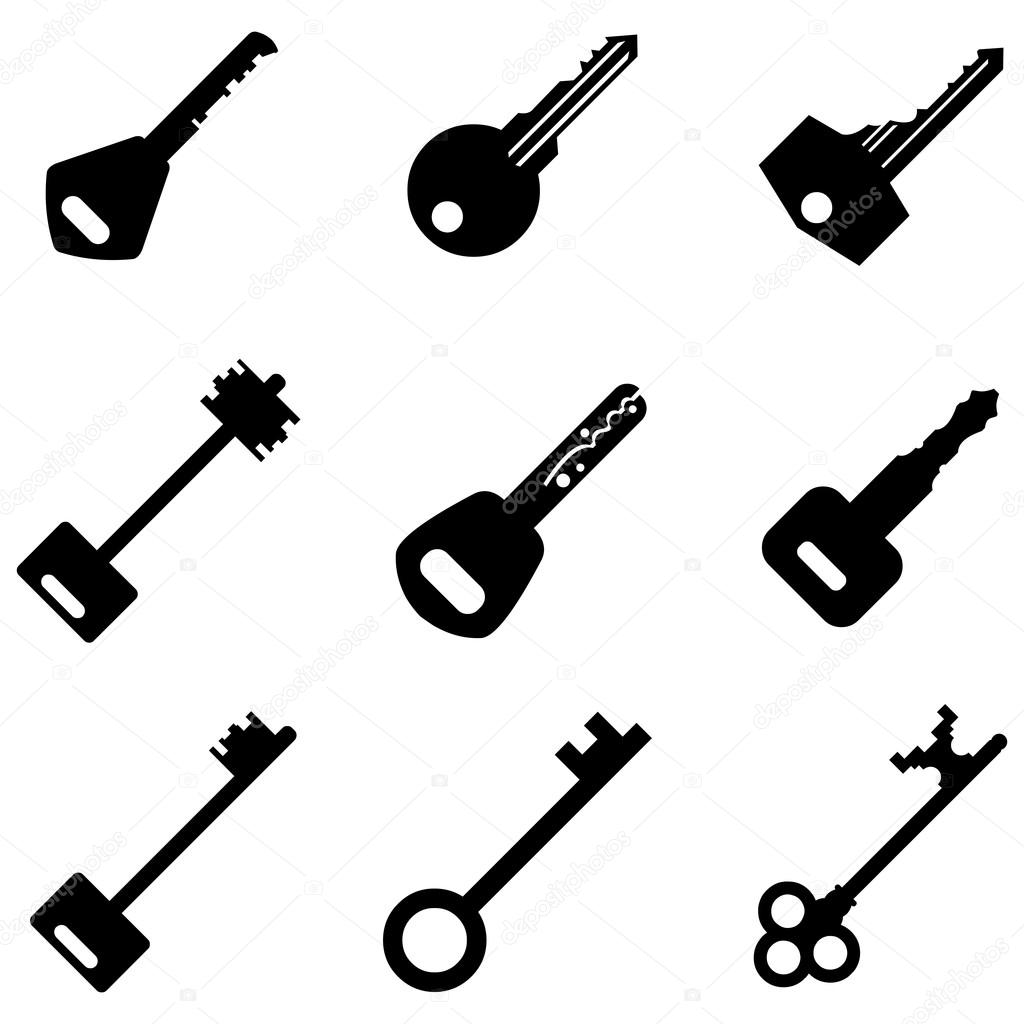 Set of Keys Icons.
