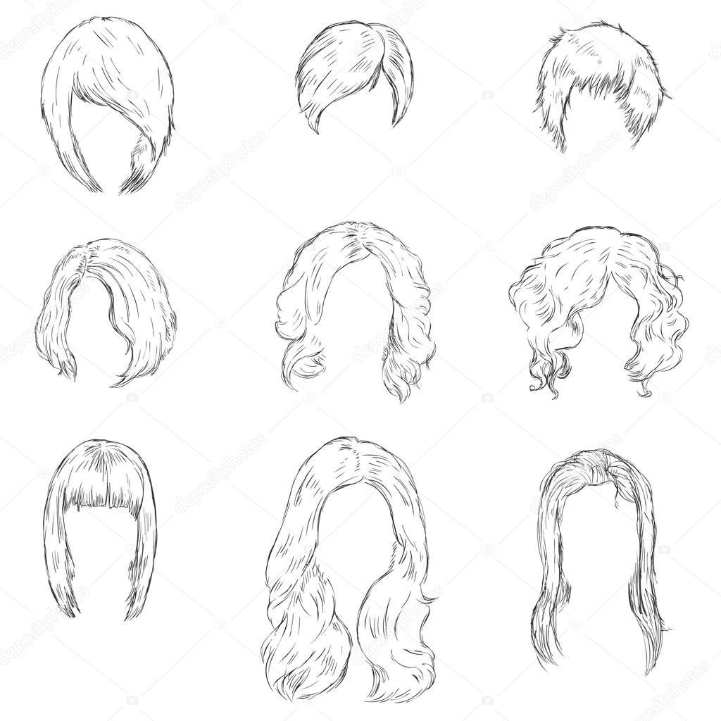 Set of Female Hairdress