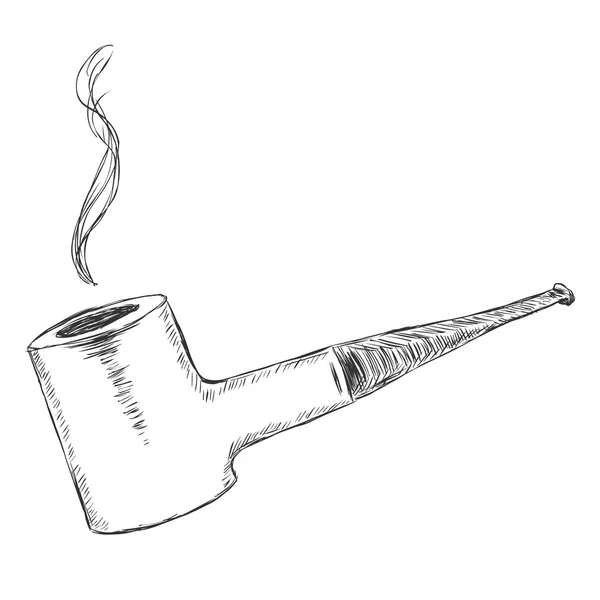 Singolo tubo del tabacco di schizzo — Vettoriale Stock