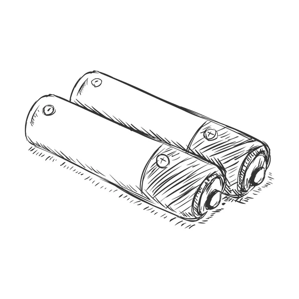 Coppia Batterie Penlight — Vettoriale Stock