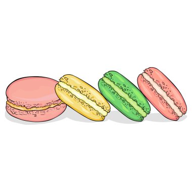 Çizgi film renk Macaroons