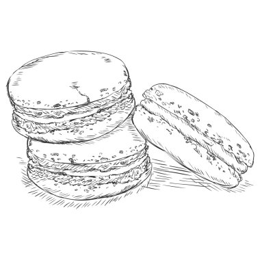 Karikatür kroki Macaroons