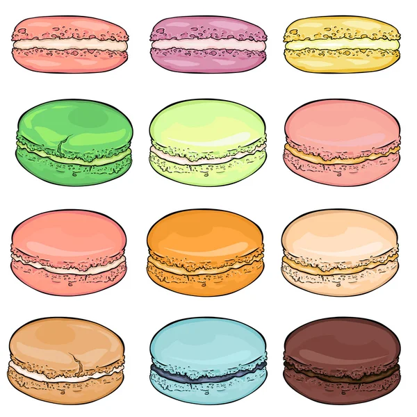 Cartoon kleur bitterkoekjes — Stockvector